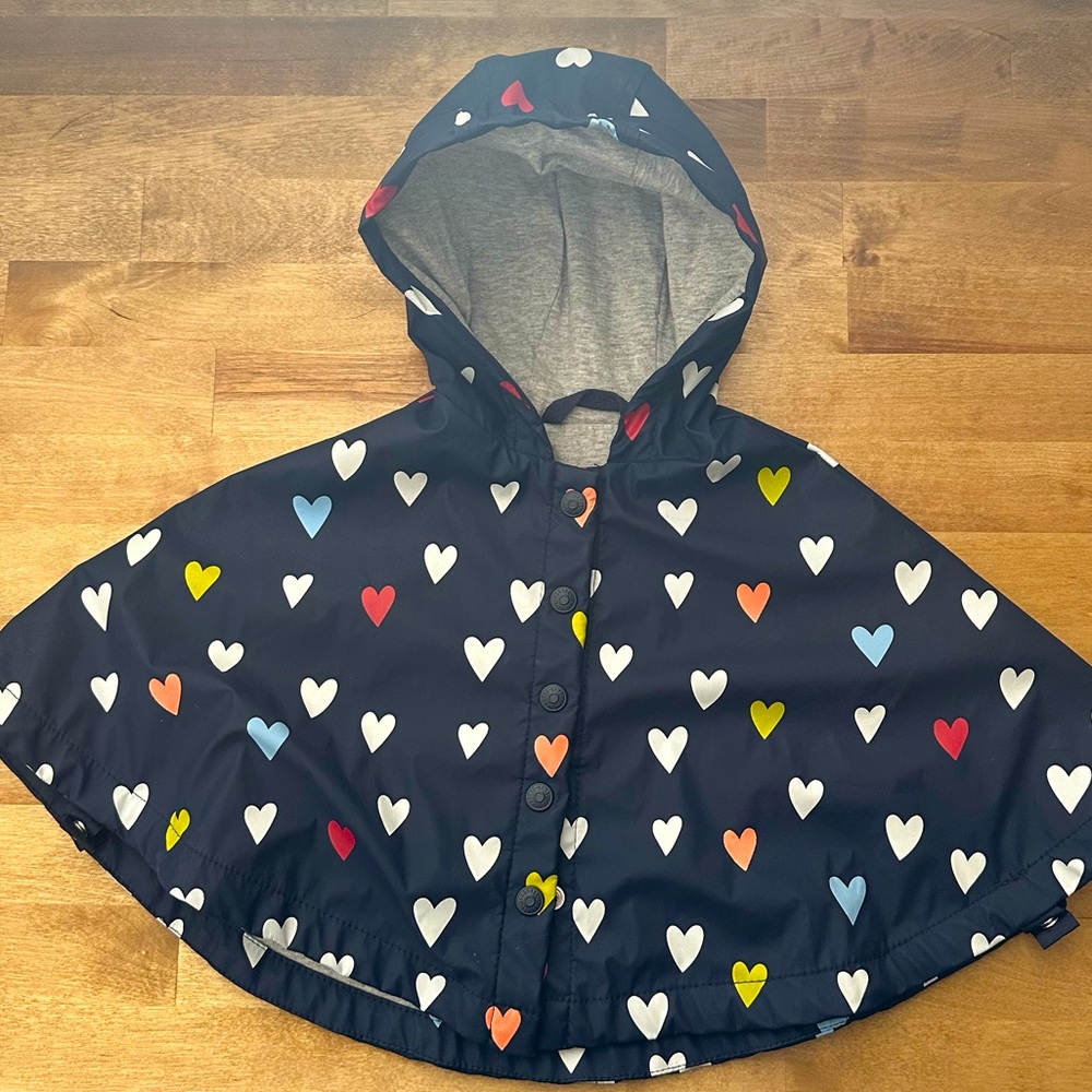 Gymboree Navy Rain Poncho 3-6 months